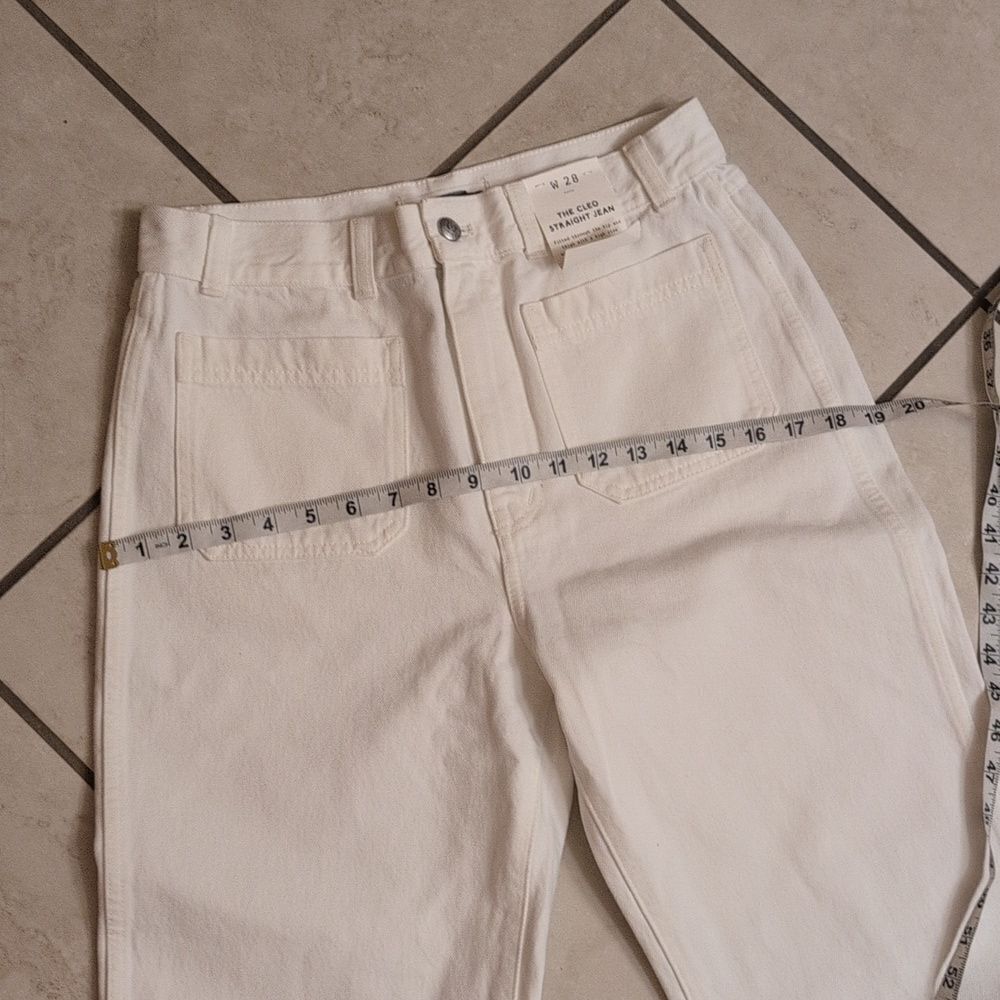 NWT Madewell Cleo Straight Jeans White High Rise Size - Picture 9 of 11